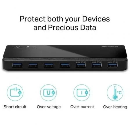 TP-Link UH700 Hub USB 3.2 Gen 1 con 7 Puertos Negro